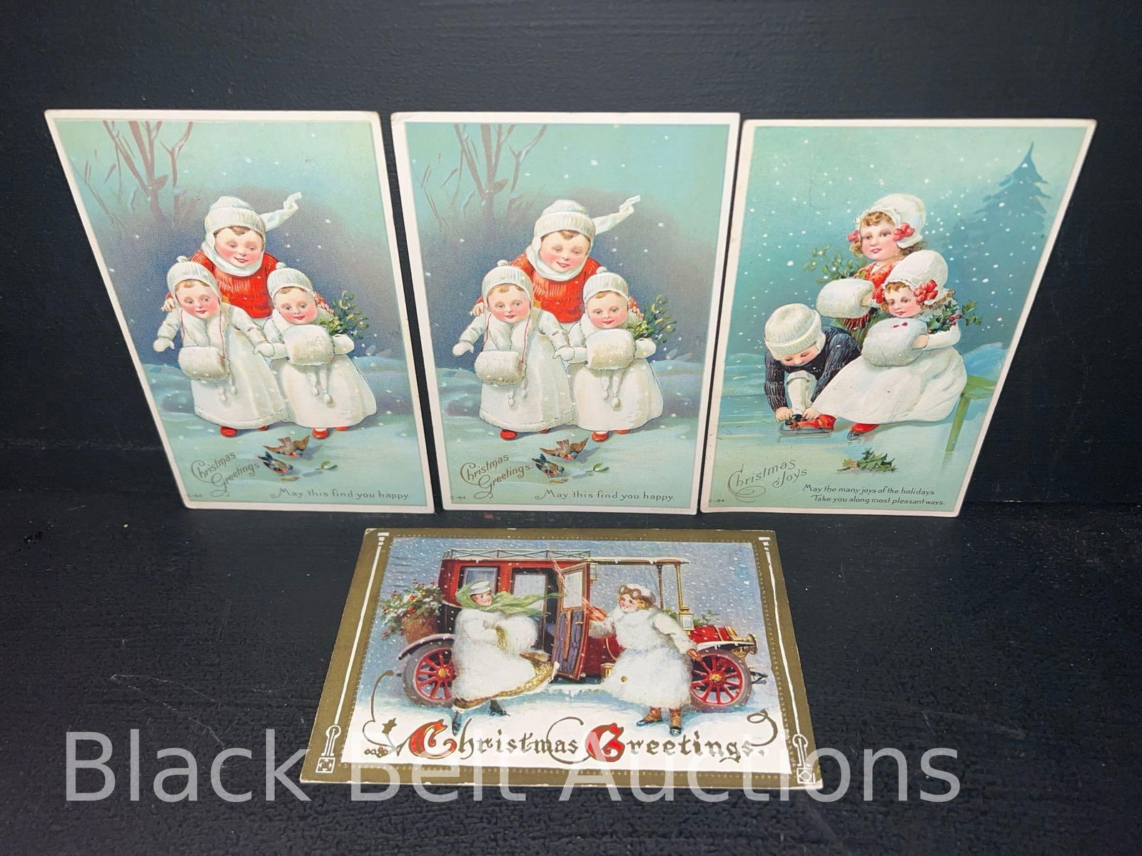 Four Vintage Christmas Post Cards (1 of 2)