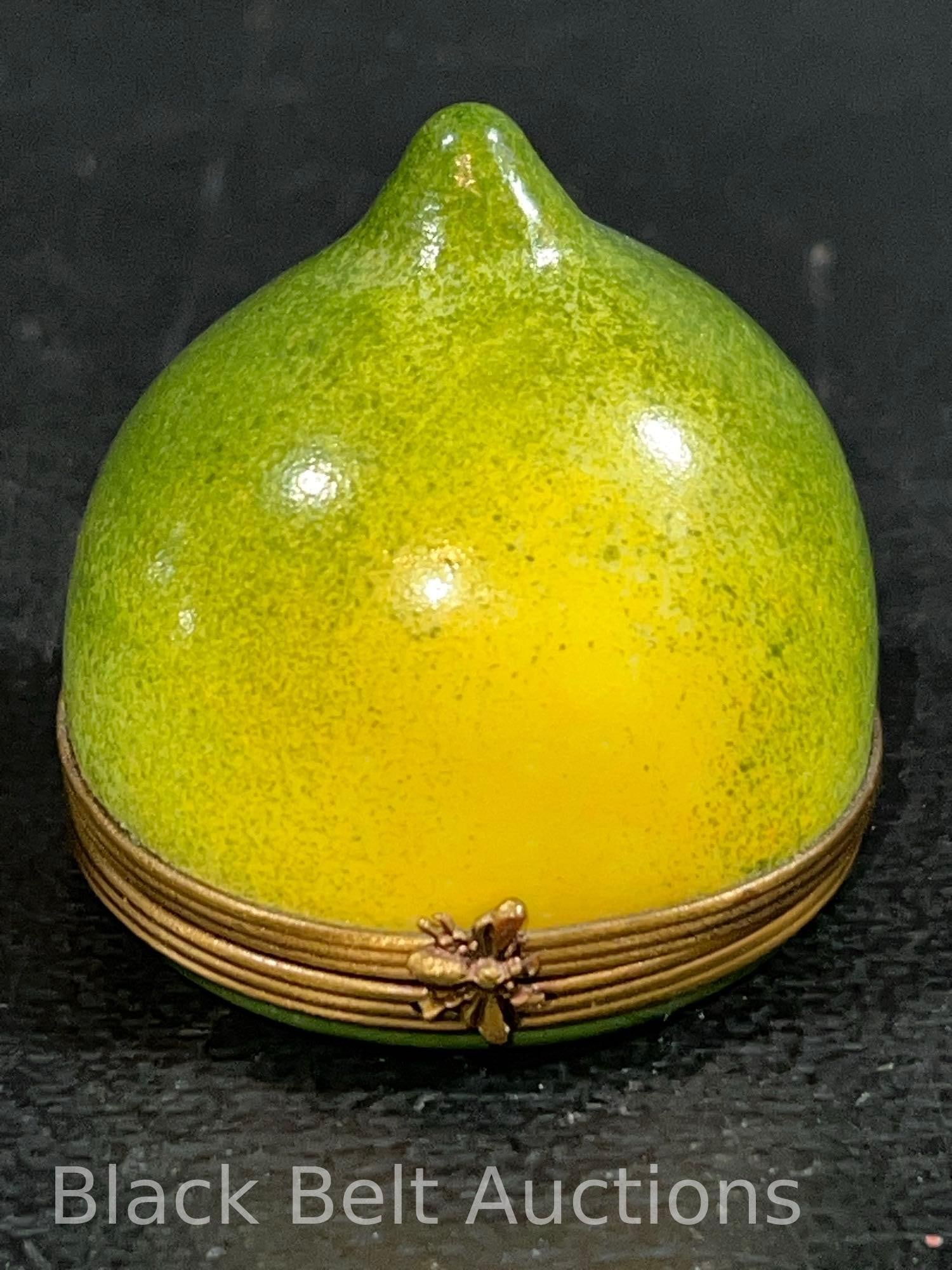 Gerard Ribierre Limoges Half Lemon Trinket Box (1 of 5)