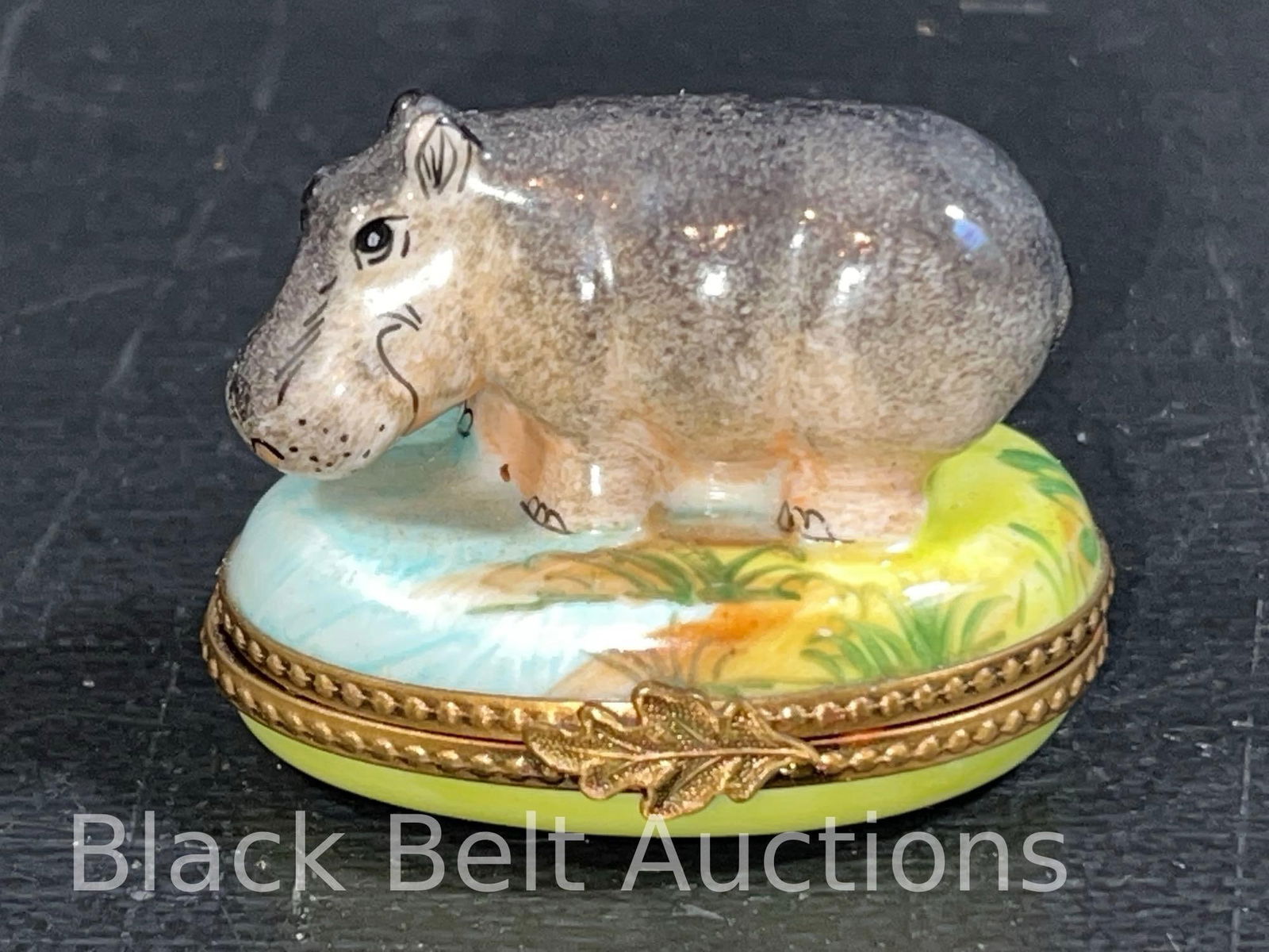 Parry Vielle (PV) Limoges Hippo Trinket Box (1 of 10)