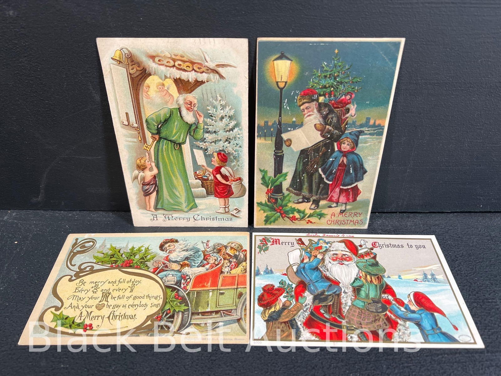 Four Vintage Christmas - Santa - Post Cards (1 of 2)