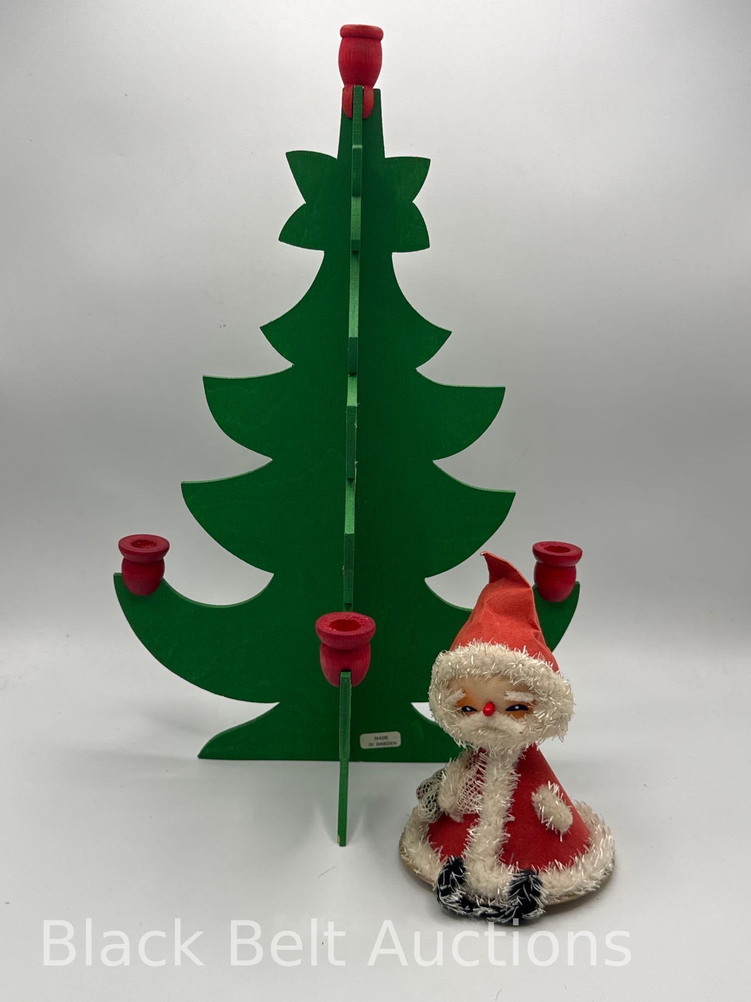 Vintage Santa and Wooden Tree (1 of 8)