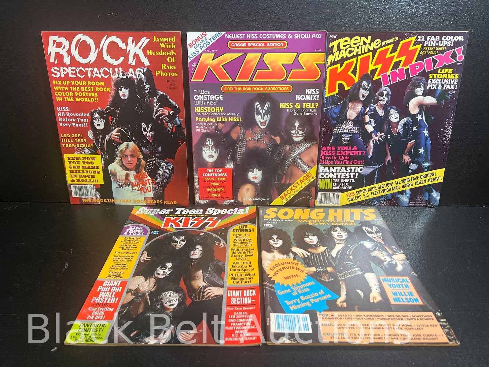 Five Vintage KISS Feature Magazines (1 of 16)