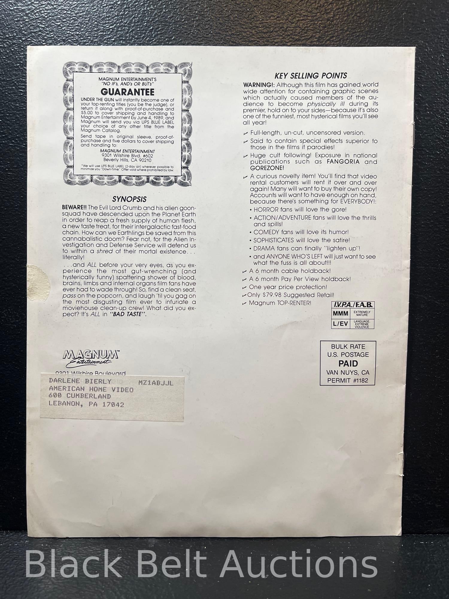 Bad Taste Movie Promotional Packet and More - 5