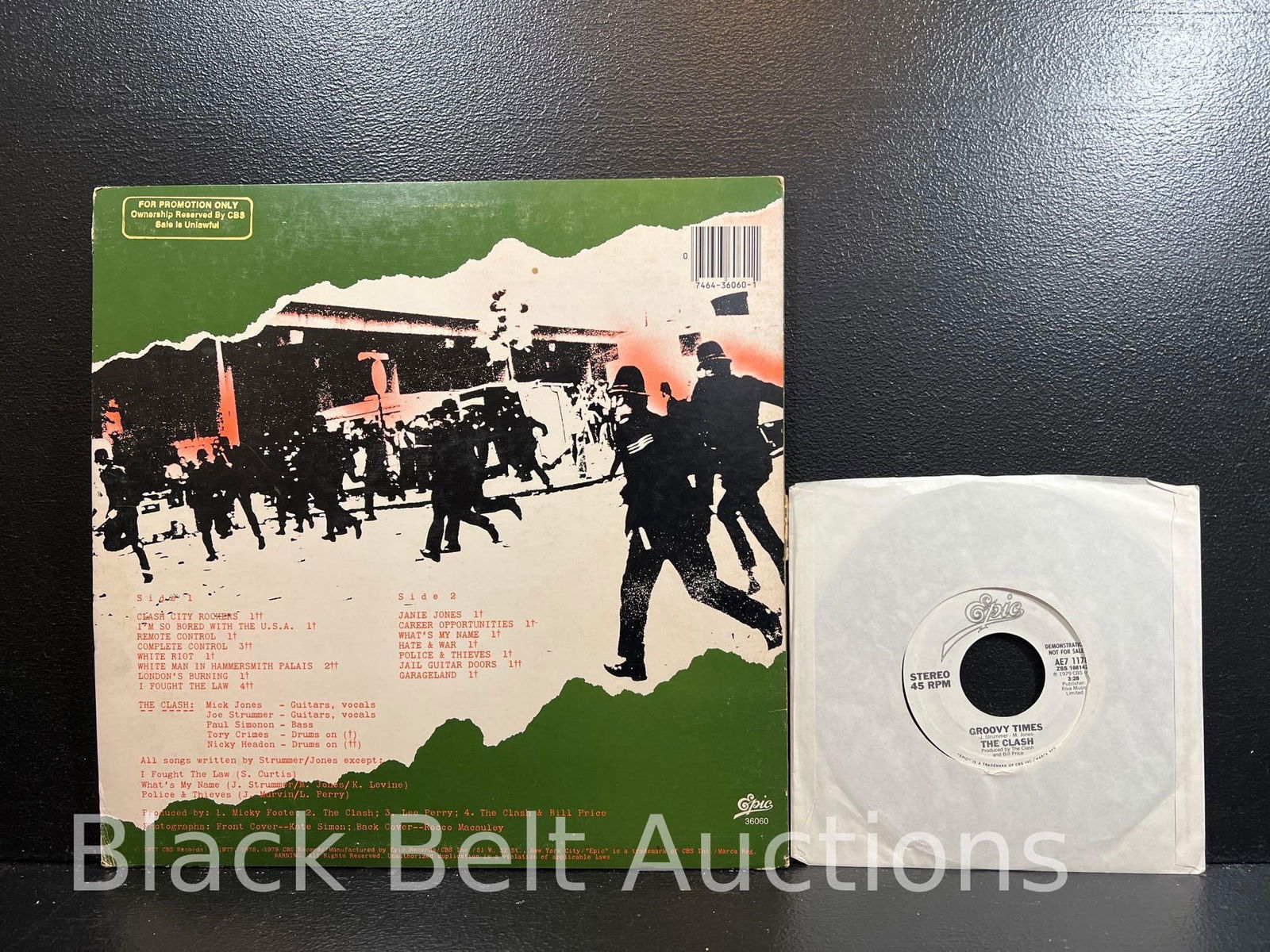 The Clash Self-Titled Promo Vinyl LP and 45 - 2
