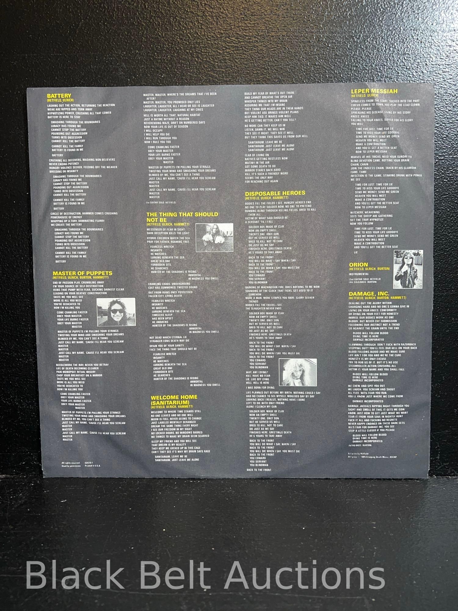 Metallica "Master of Puppets" Specialty Pressing LP - 3