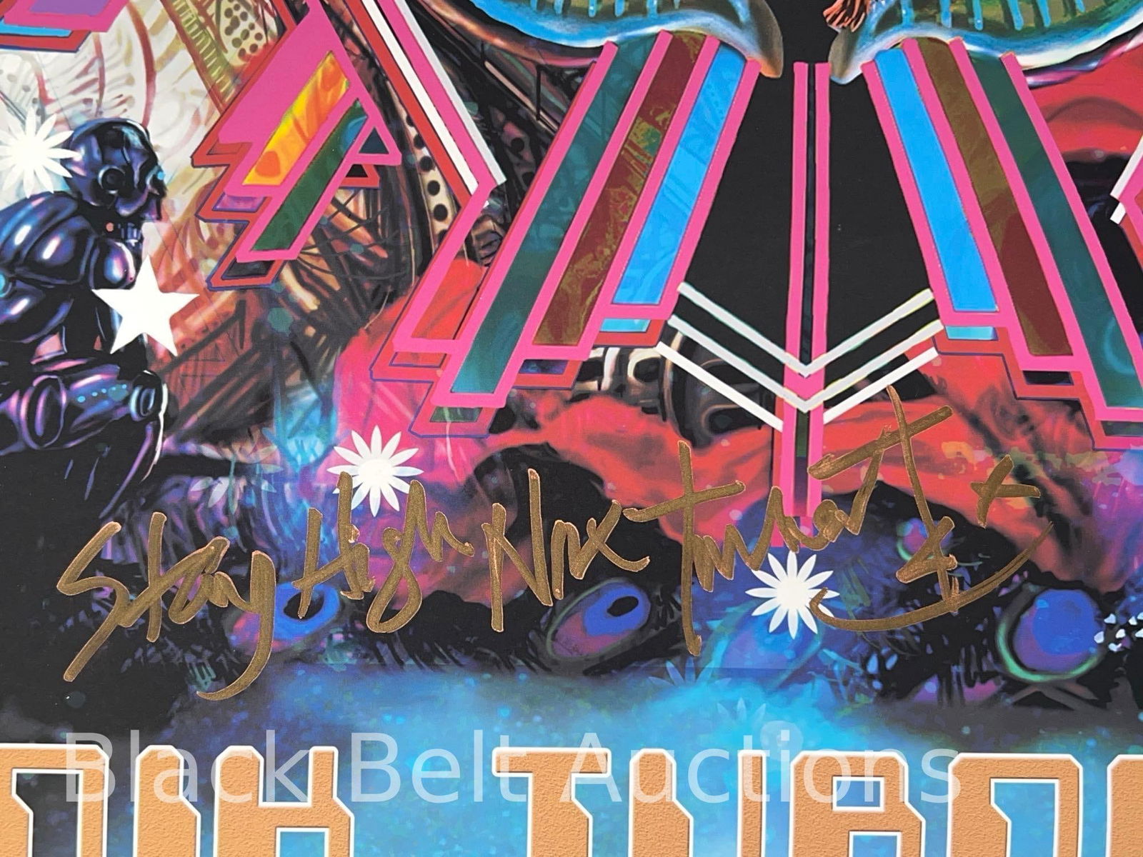 Nik Turner Signed Hawkwind Concert Poster - 3