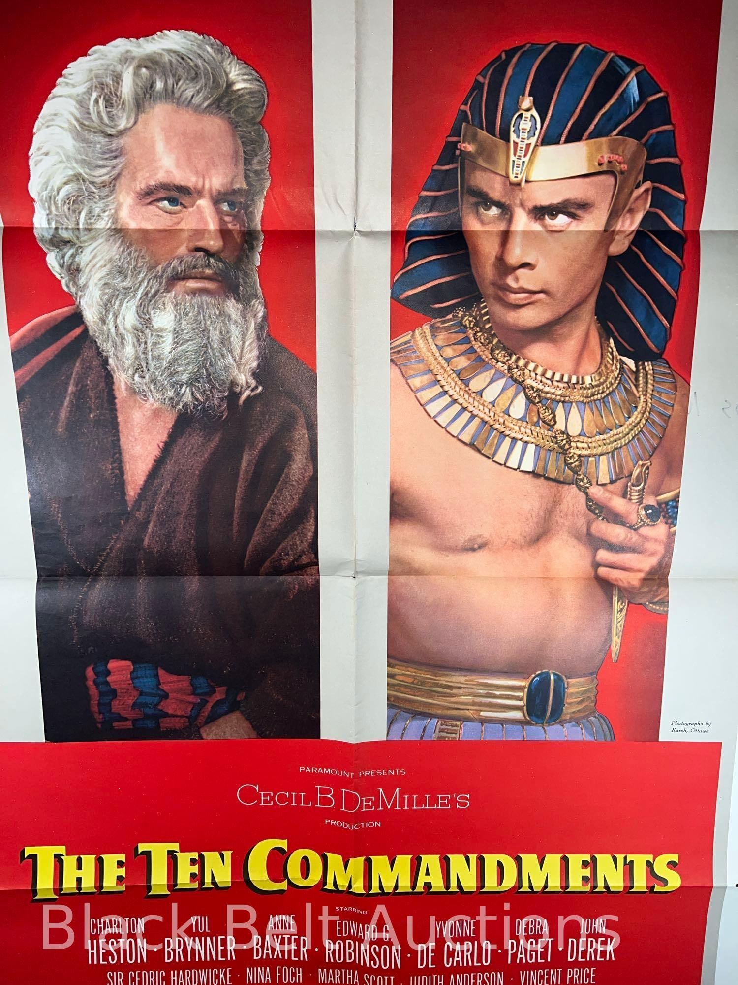 Original "The Ten Commandments" Movie Poster - 8