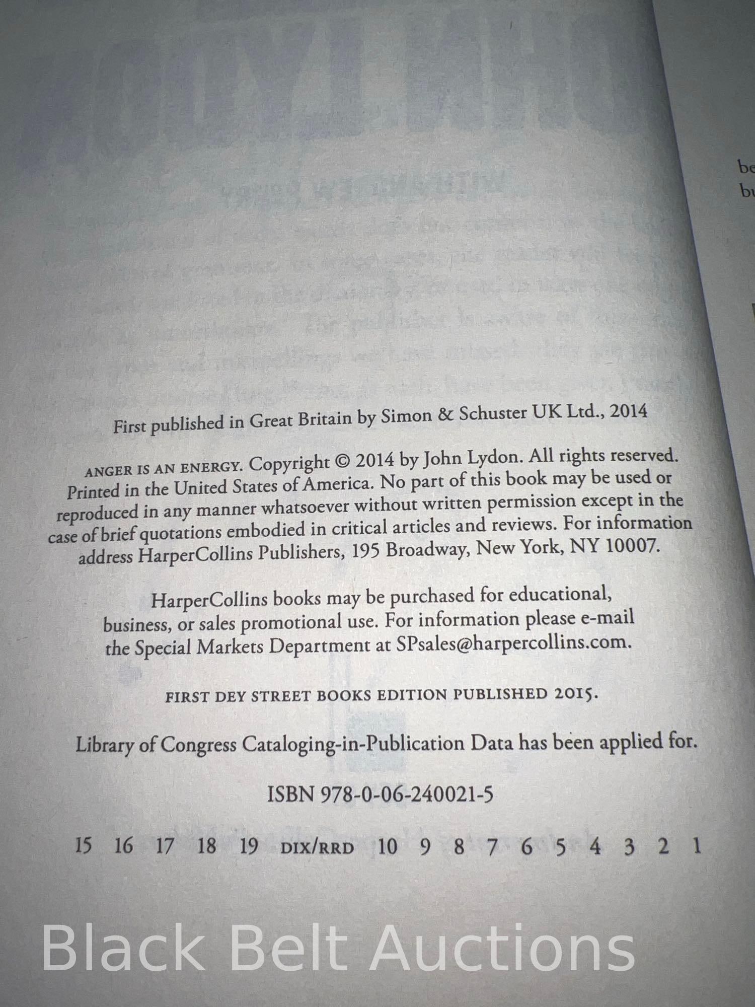 Johnny Rotten Signed Book & More - 5