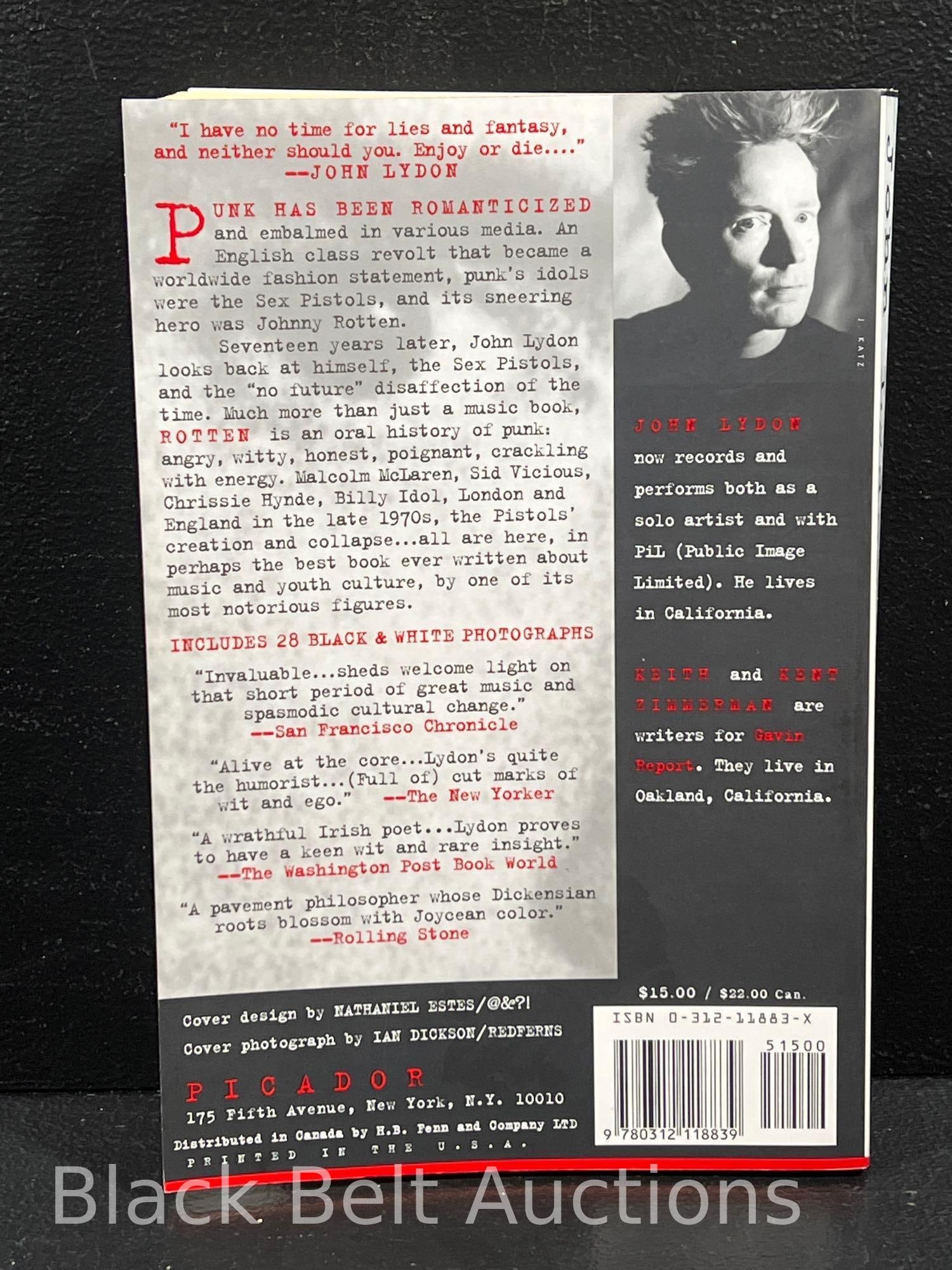 Johnny Rotten Signed Book - 2