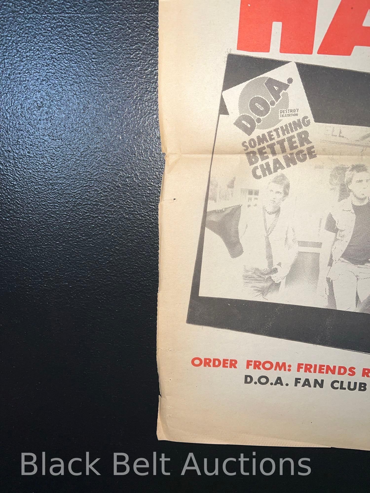 Vintage 1981 D.O.A. Poster Canadian Punk - 4