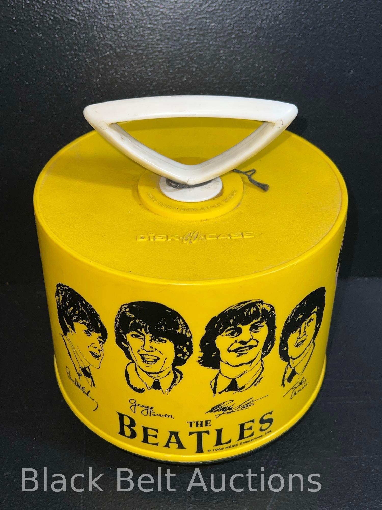 Vintage Yellow Beatles Disc-Go-Case Record Case - 3