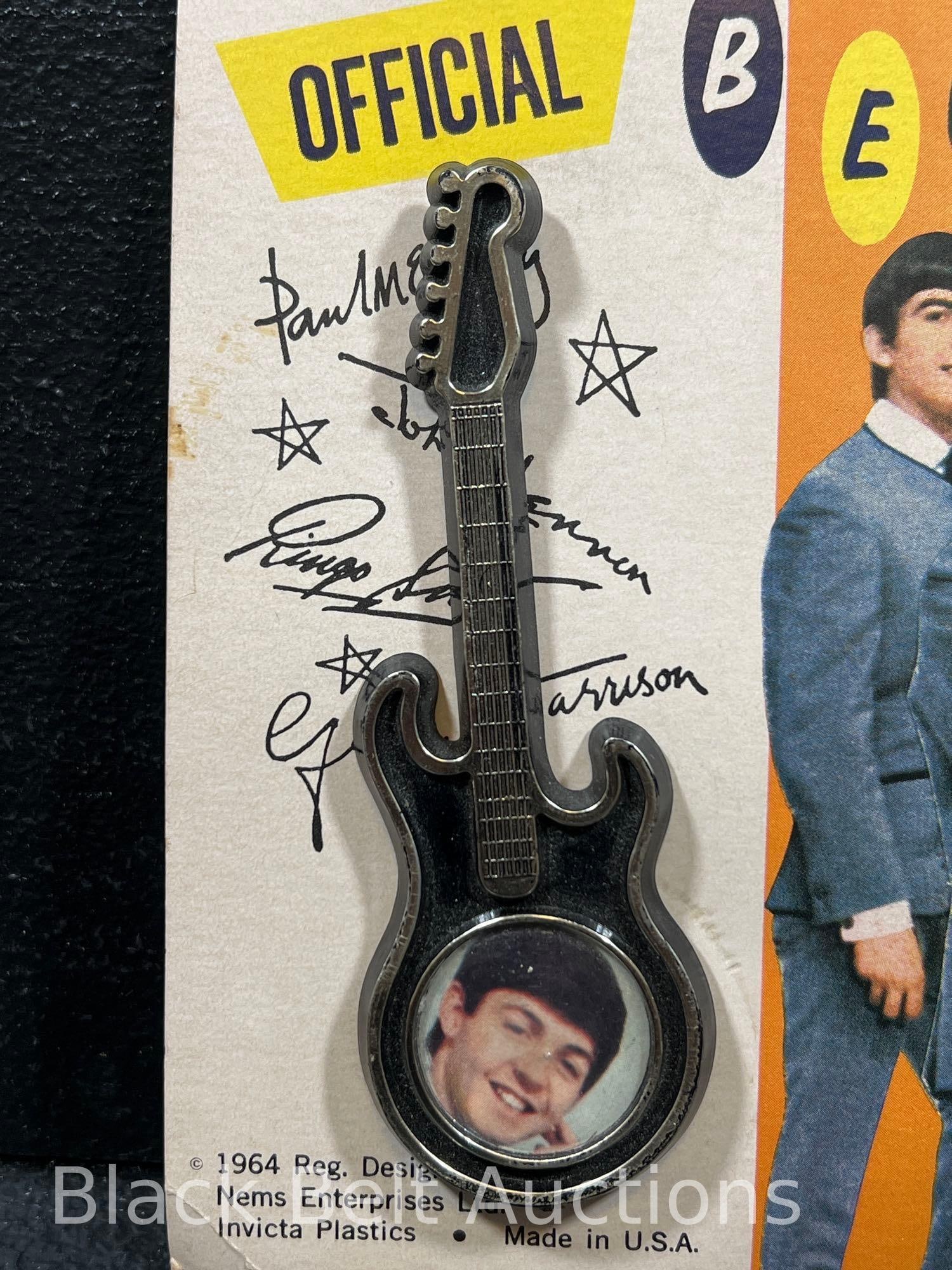 Paul McCartney Guitar Pin Original Card - 3