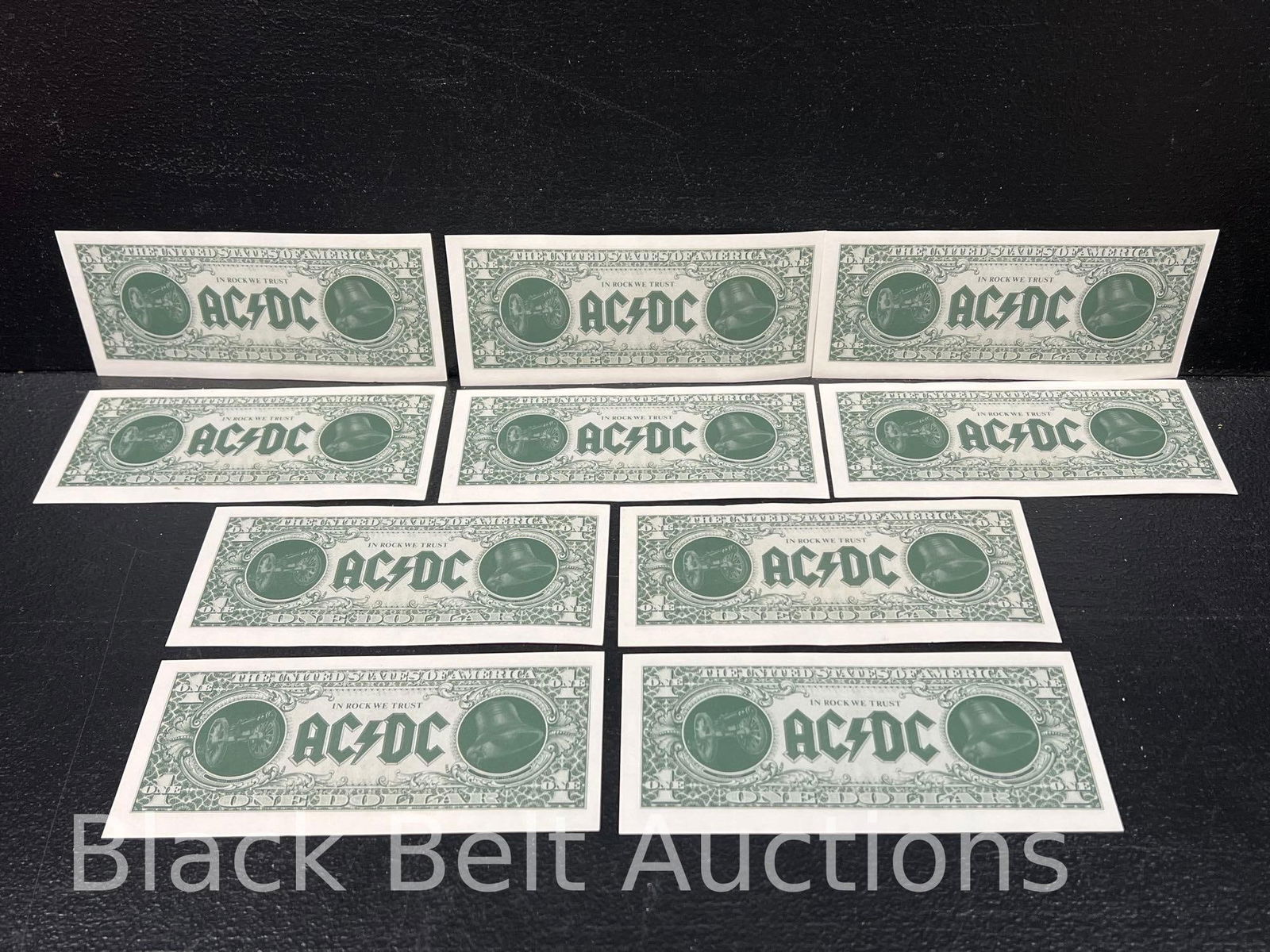 Over 200 AC/DC Promotional Dollar Bills - 2