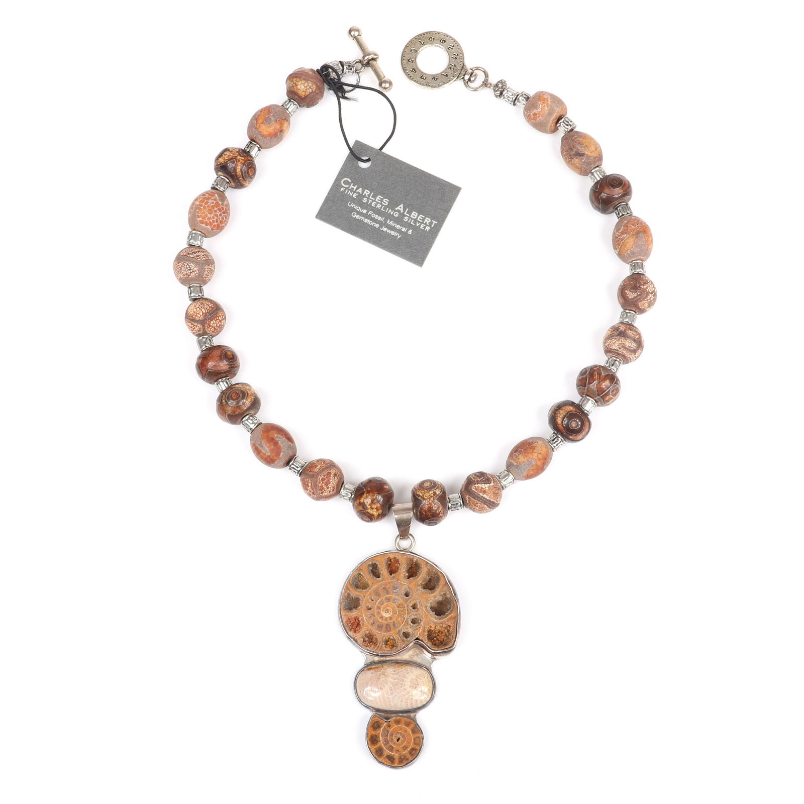 Charles Albert modern designer sterling silver and raku (1 of 5)