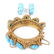 Miriam Haskell hinged brass bangle bracelet and