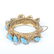 Miriam Haskell hinged brass bangle bracelet and - 2