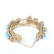 Miriam Haskell hinged brass bangle bracelet and - 3