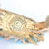 Miriam Haskell hinged brass bangle bracelet and - 6