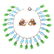 Miriam Haskell collar necklace with dangling strands of
