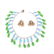 Miriam Haskell collar necklace with dangling strands of - 5