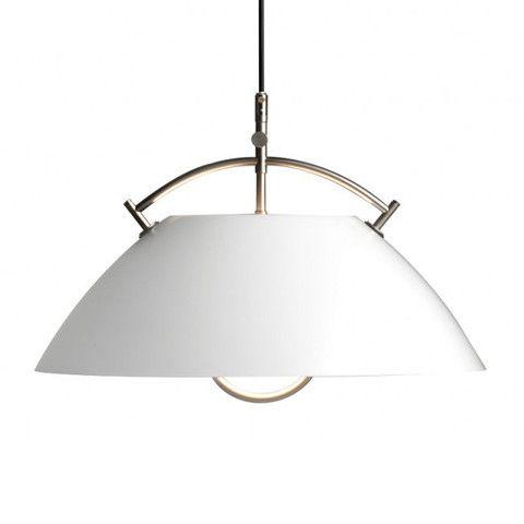Pandul 'The Pendant Lamp' Danish modern suspension: Pandul 'The Pendant Lamp' Danish modern suspension light in white designed by Hans Wegner.15"H x 20"Diam (shade).