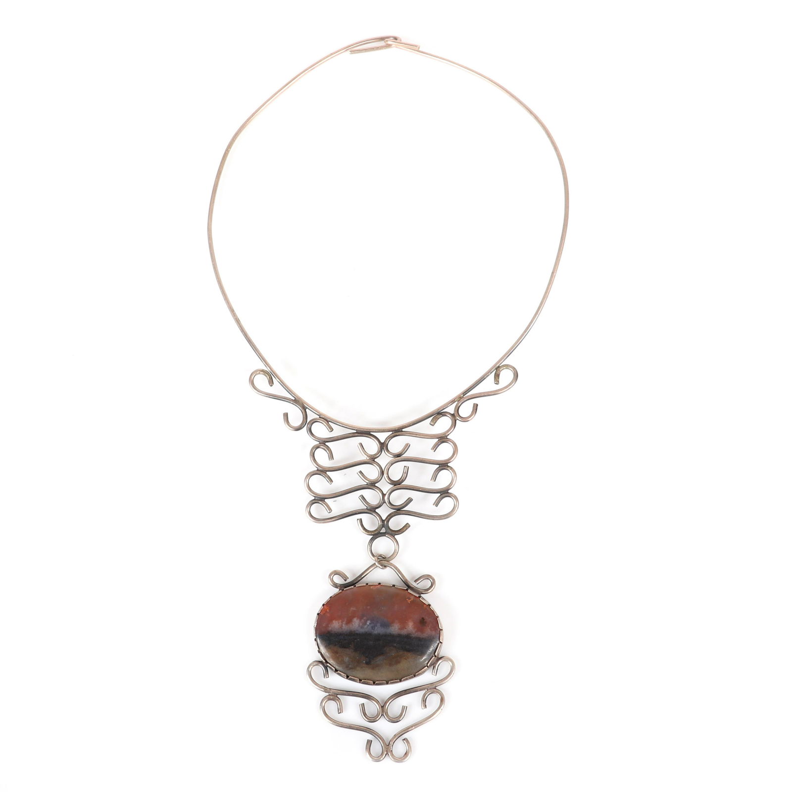 Mildred Ball American Modernist sterling wire choker (1 of 5)