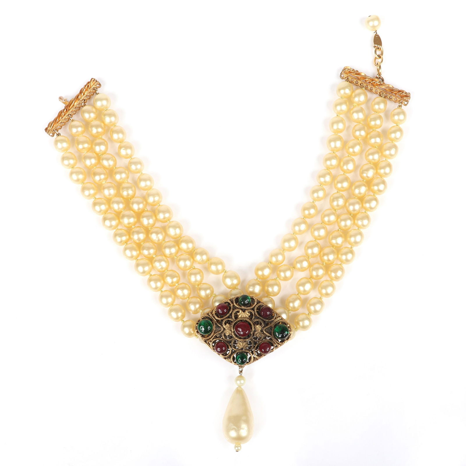 Chanel Made in France vintage couture 4-strand Baroque (1 of 7)