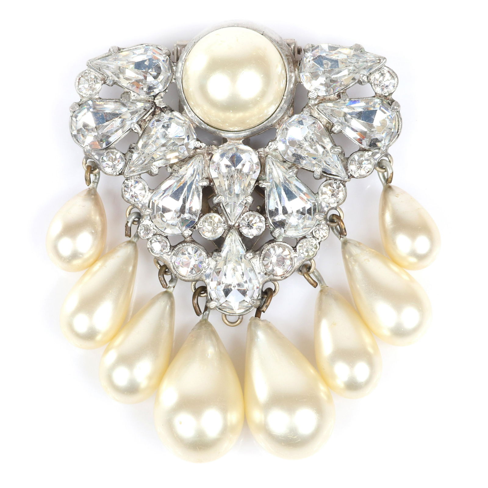 Eisenberg Original Rare pearl and rhinestone dress clip (1 of 5)