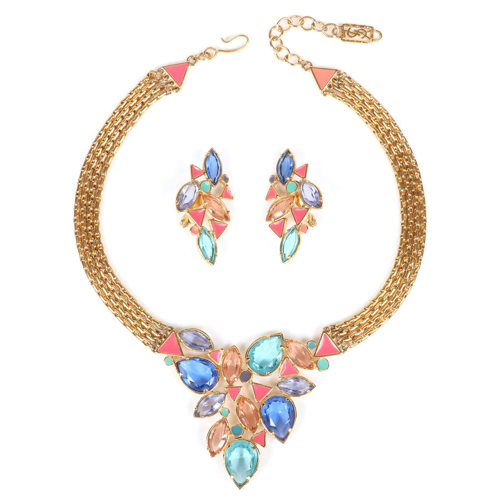 Yves Saint Laurent YSL designer couture gold tone (1 of 8)