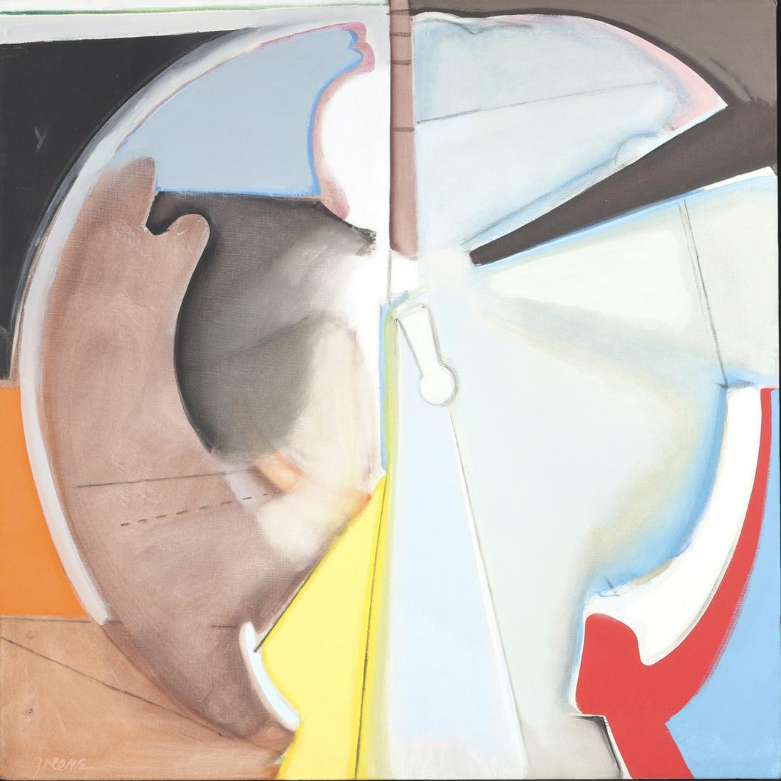 Stephen Greene, (American, 1917-1999), Circular Image,: Stephen Greene, (American, 1917-1999), Circular Image, 1969, oil on canvas, signed lower left. Provenance; From a private collection, Indianapolis, IN. Previously: Elliot Galleries. Biography from the