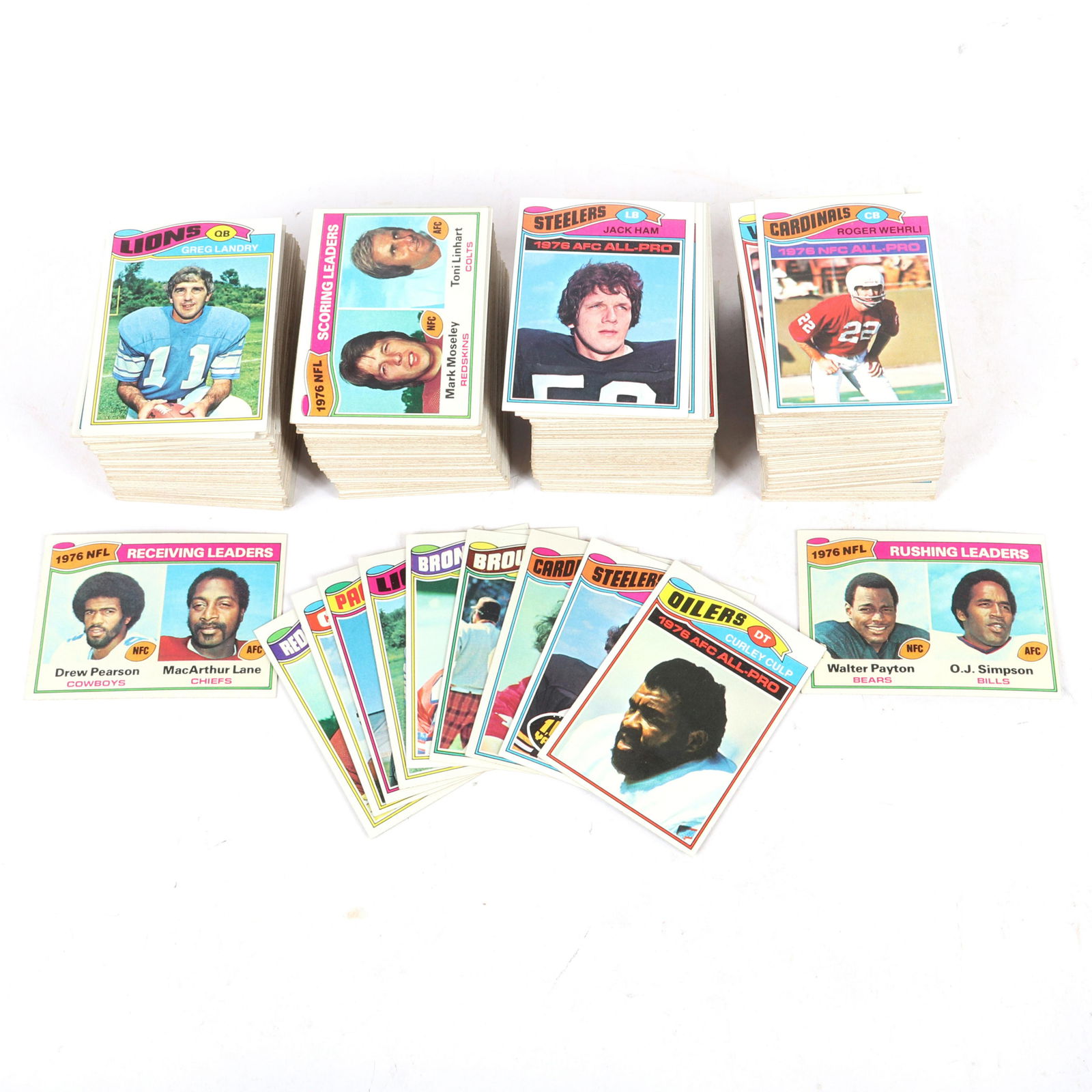 1977 Topps Football Near Complete Set: Near Complete Set of 1977 Topps Football Cards. The set is missing the Steve Largent and Walter Payton cards.