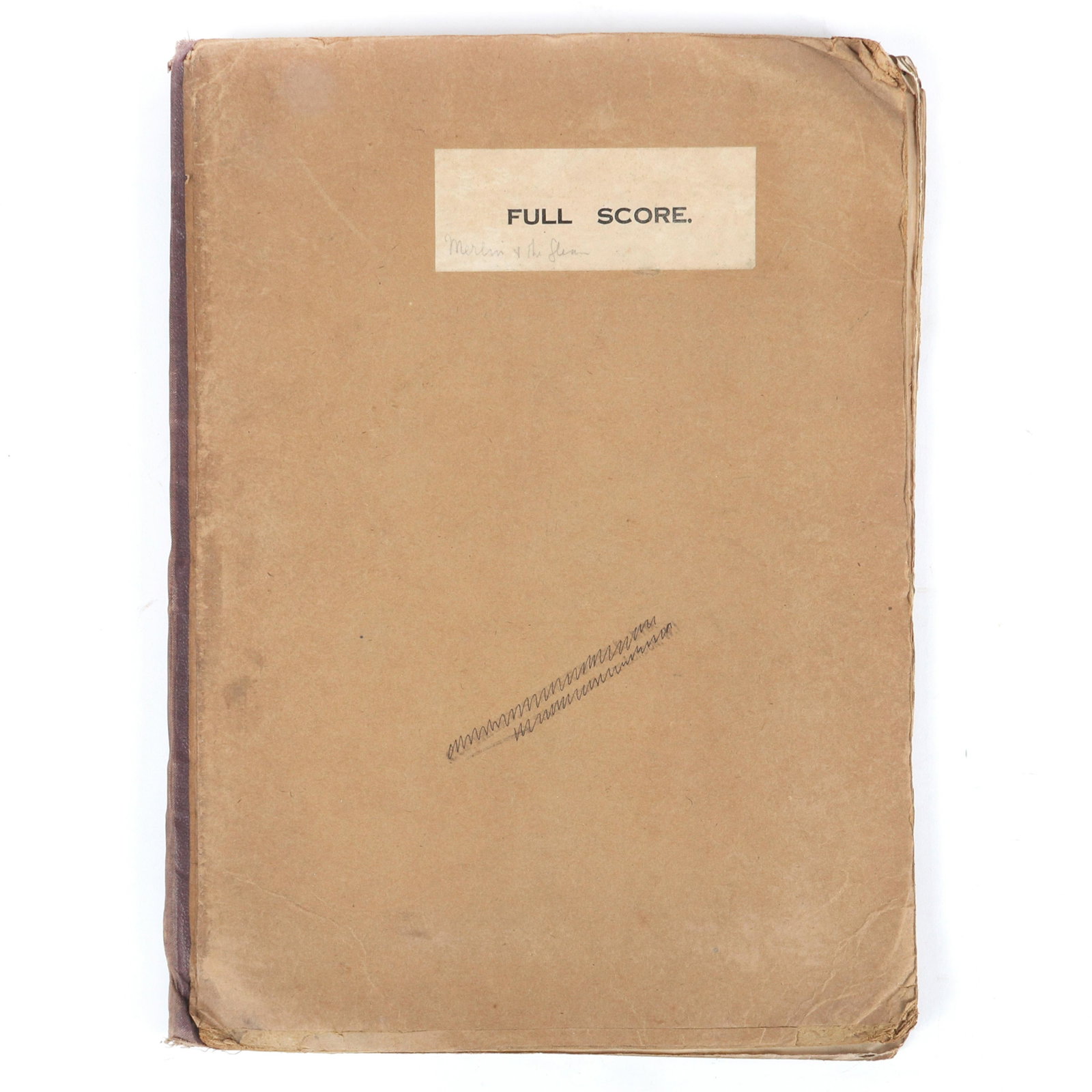 Charles Villiers Stanford's full musical score for: Charles Villiers Stanford's full musical score for Alfred Lord Tennyson's "Merlin in the Gleam" Copyright, Stainer & Bell. Ltd., London, pencil signed by Stanford and dated August 1, 1919. From the pe