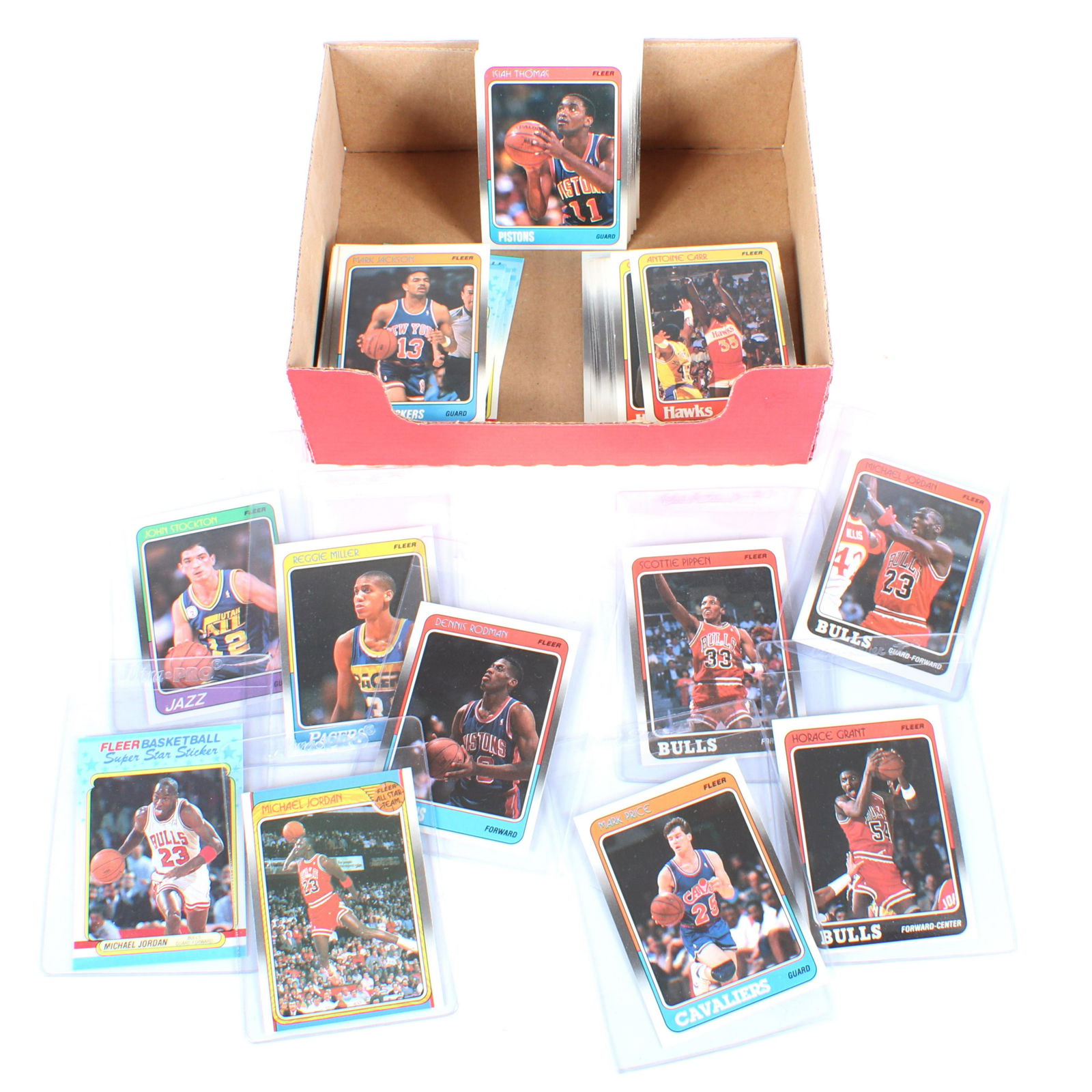 1988-89 Fleer Basketball Complete 132 Card Set with (1 of 4)