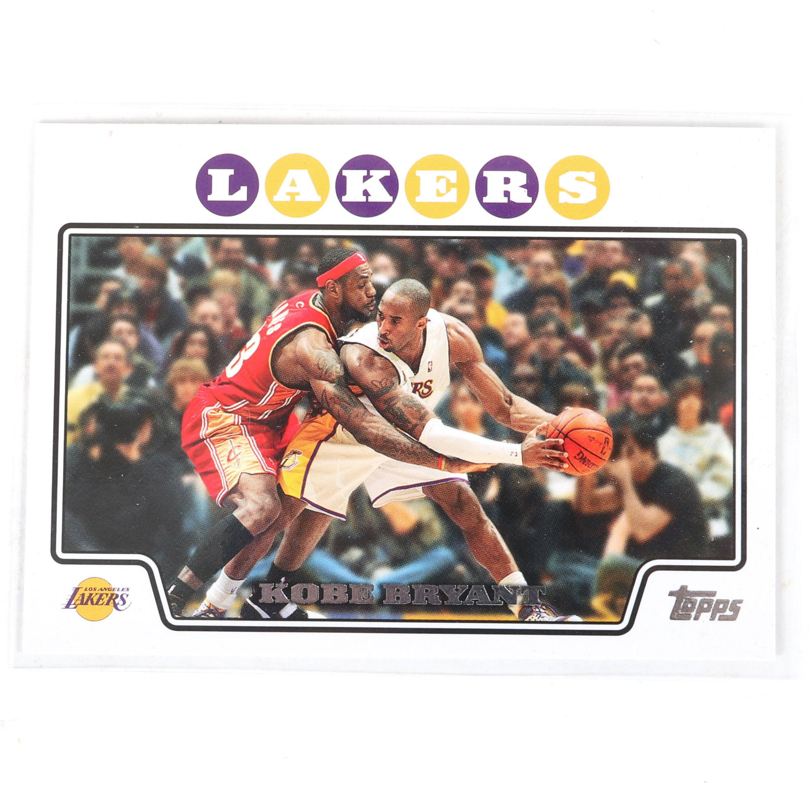 2008-09 Topps Kobe Bryant Basketball Card #24 w/Lebron (1 of 4)