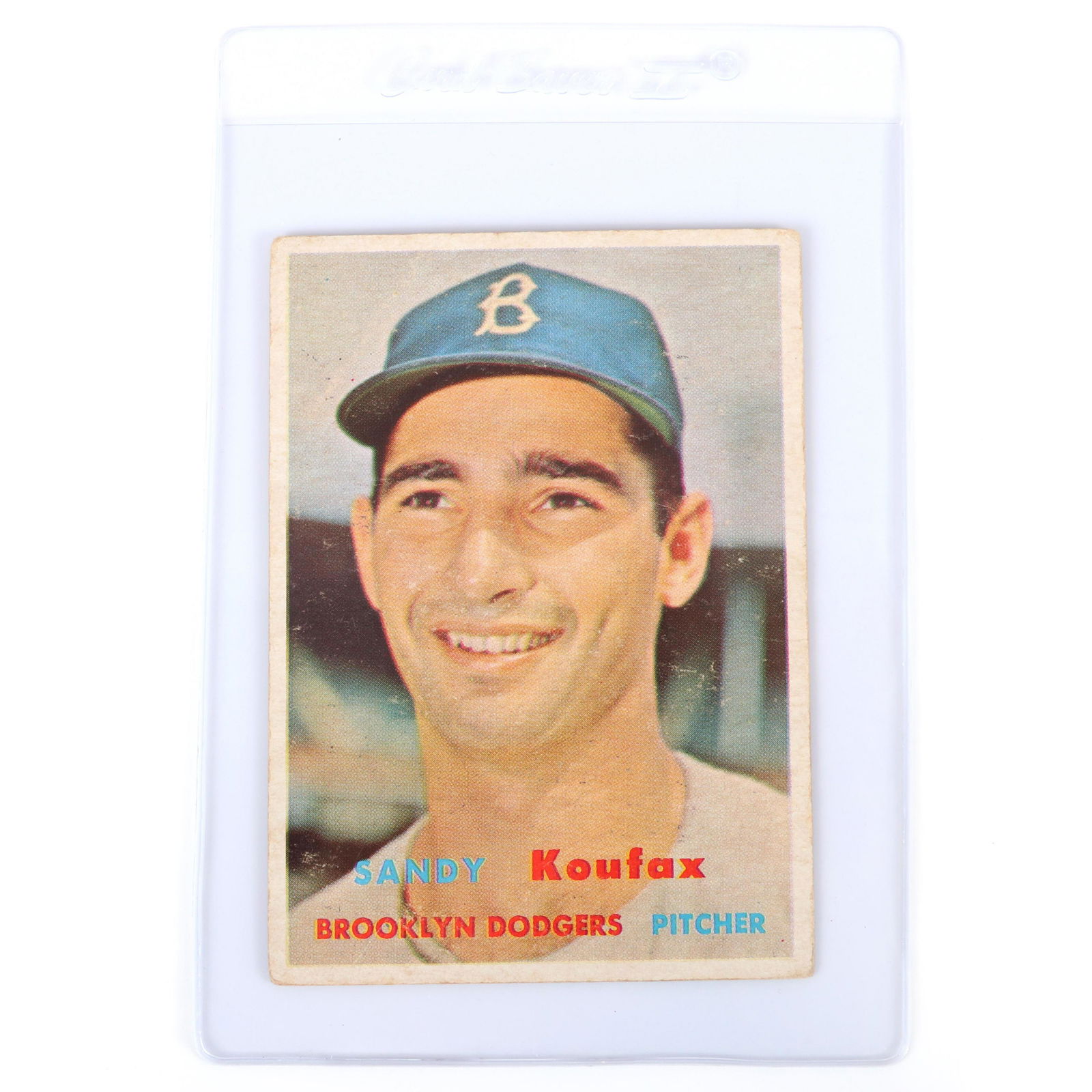1957 Topps Sandy Koufax Baseball Card #302, G-VG, Light (1 of 4)