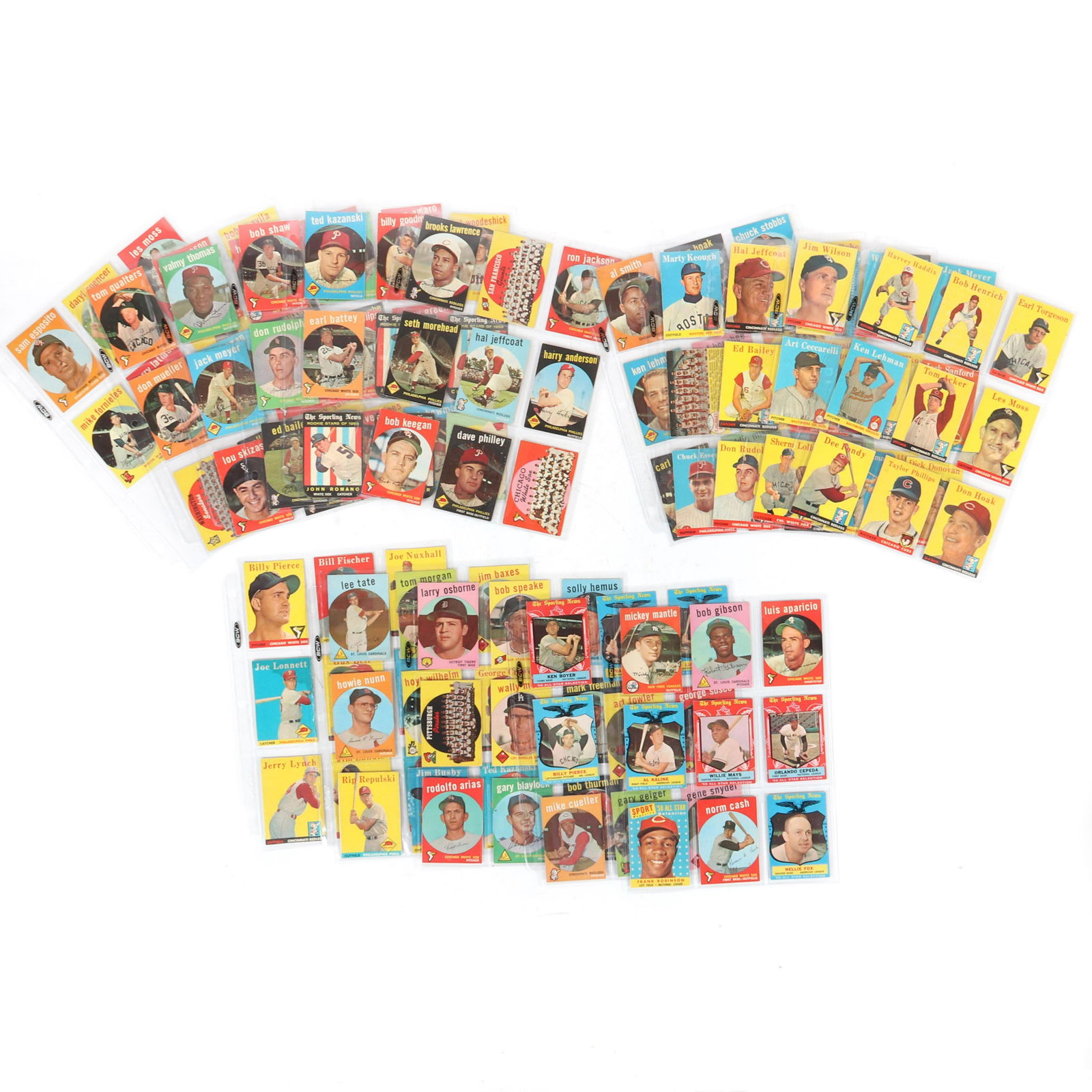 Lot of 140 Topps 1958 & 1959 Baseball Cards, w Stars, (1 of 6)