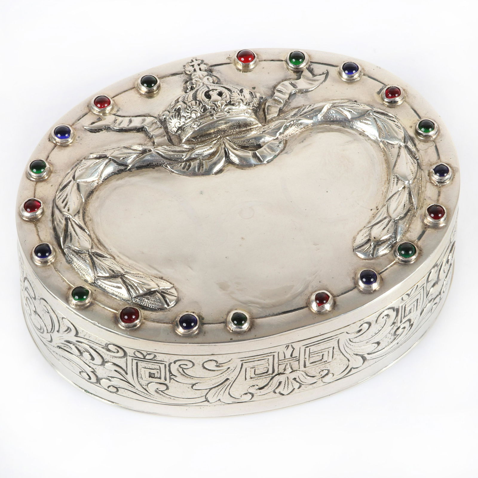 19th Century French Imperial sterling silver jeweled (1 of 6)