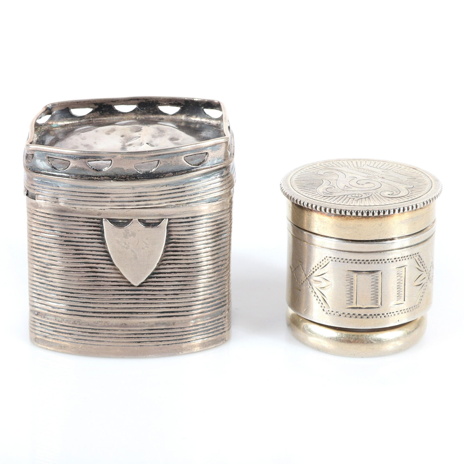 Two pc. antique sterling silver; Swift & Fisher (1 of 4)