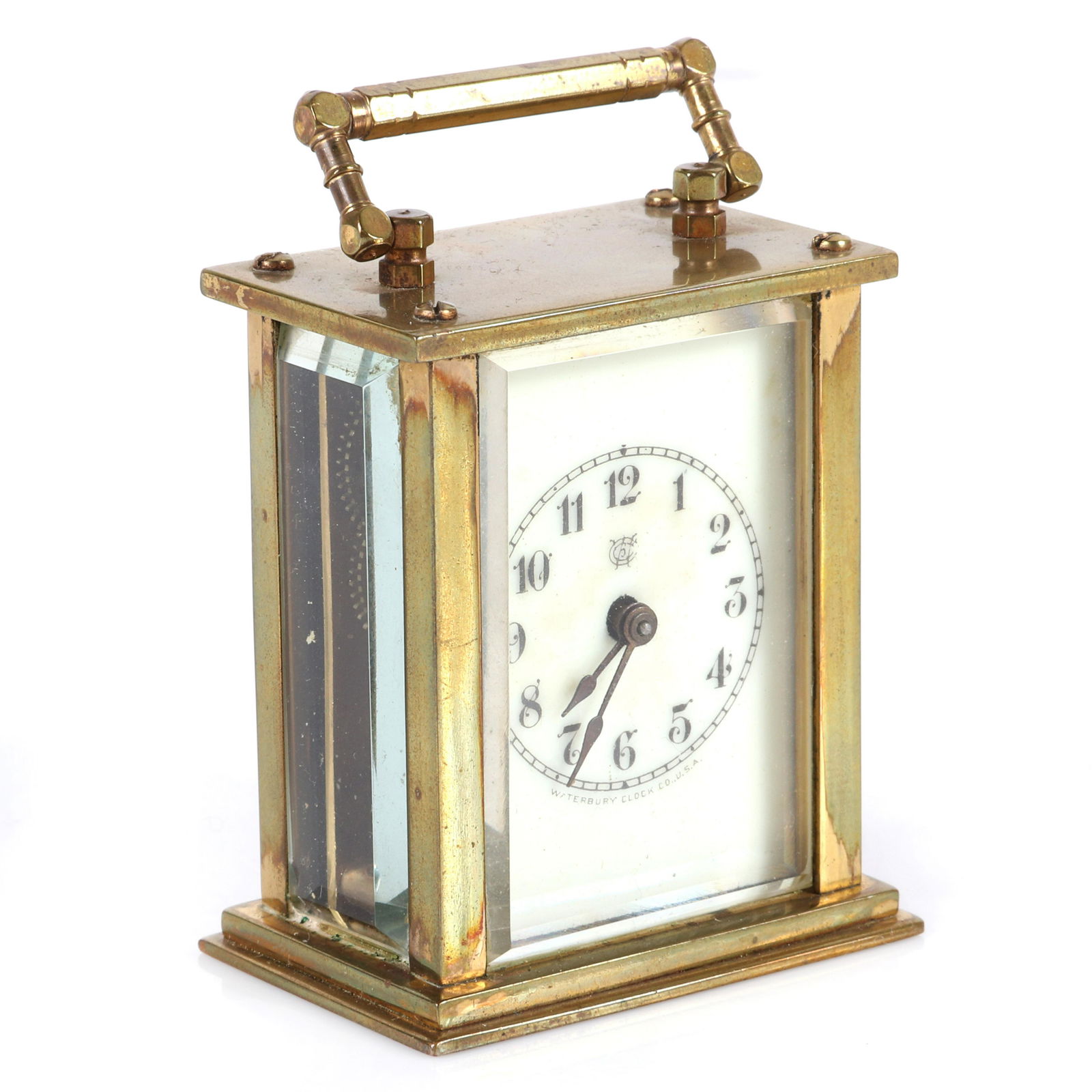 Antique Waterbury Clock Co. brass miniature carriage (1 of 4)
