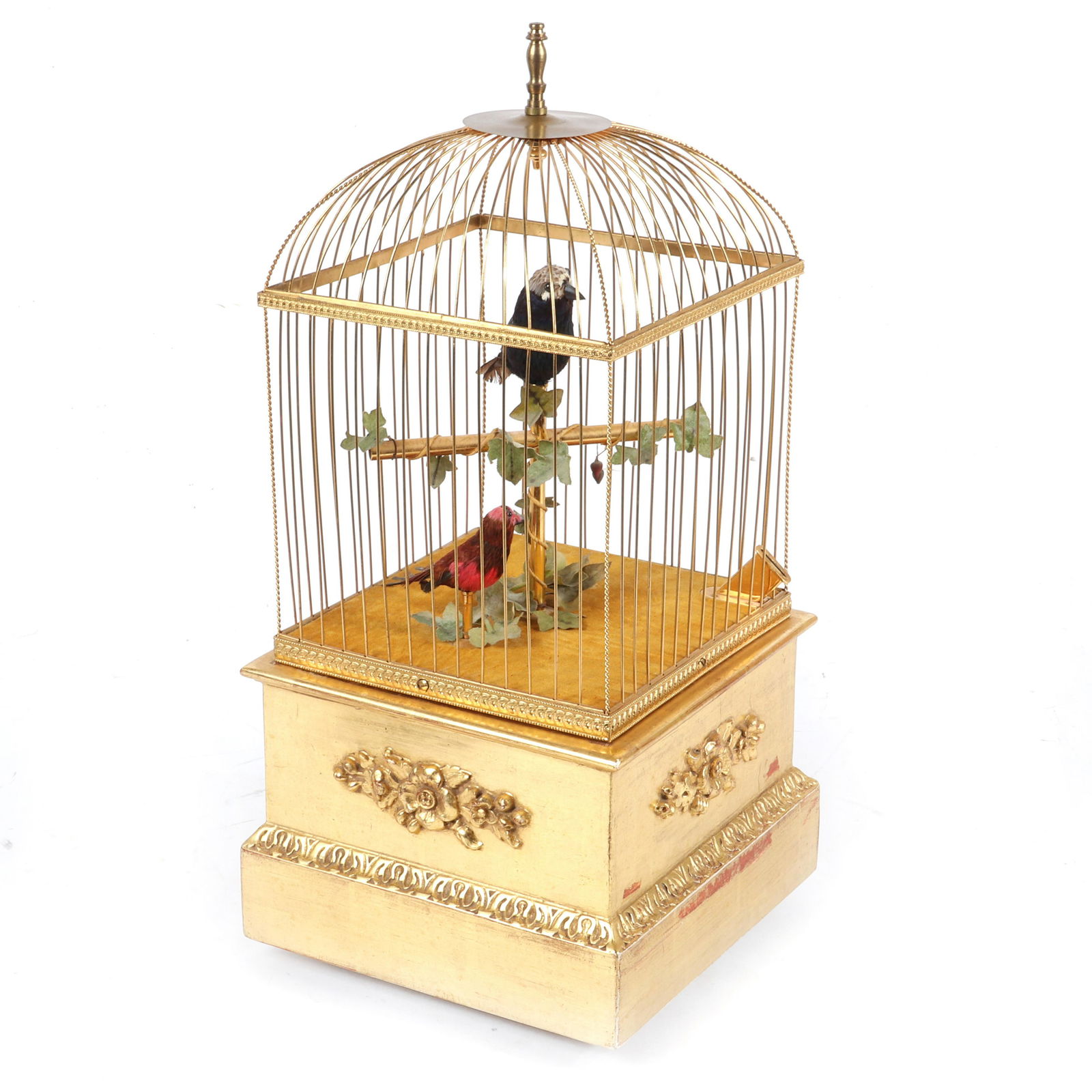 German clockwork coin operated bird in cage automaton. (1 of 5)