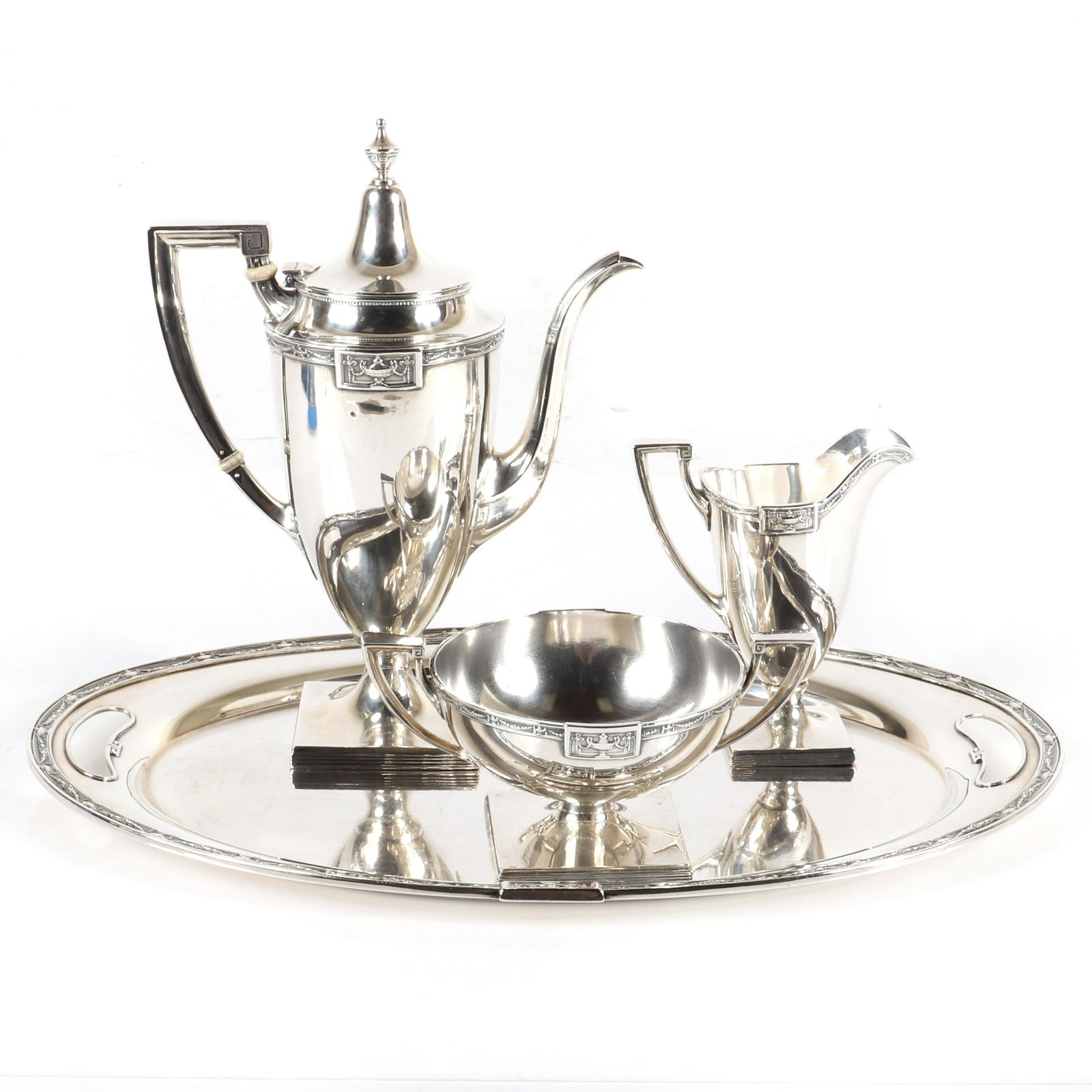 Gorham Lansdowne sterling silver tea set with sterling (1 of 12)