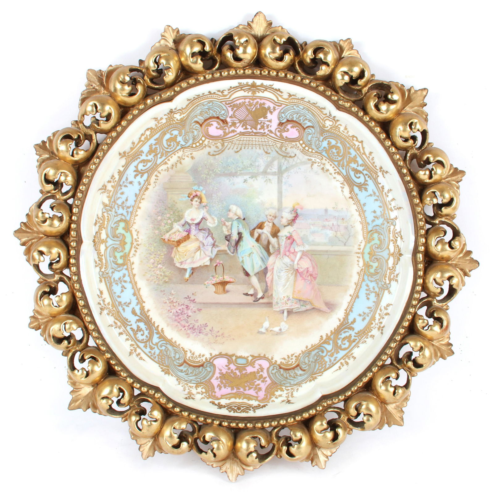 Large Sevres hand painted scenic French porcelain (1 of 7)