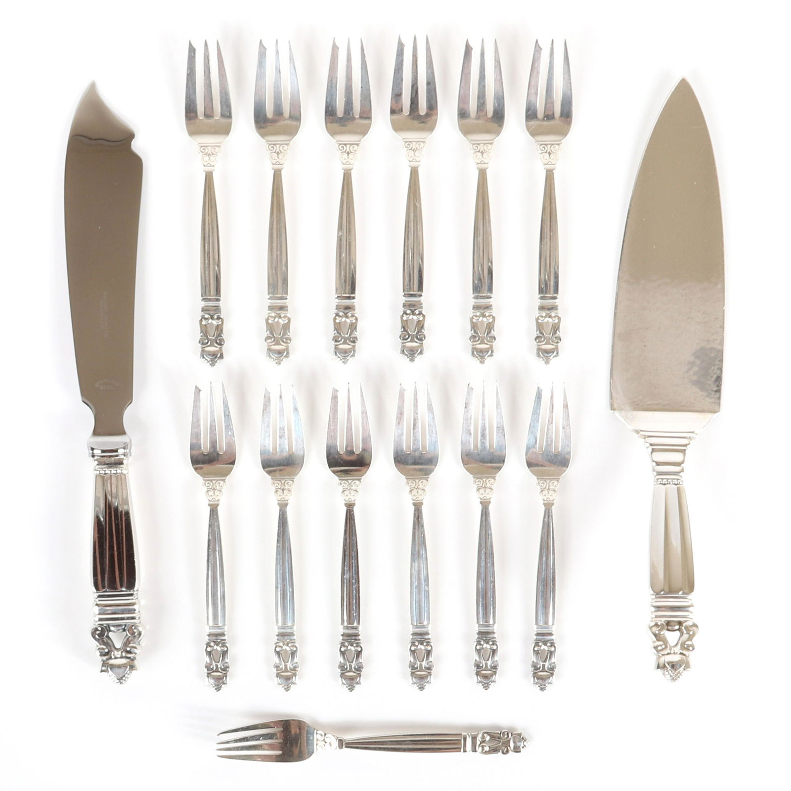 Georg Jensen Acorn pattern sterling silver flatware (1 of 6)