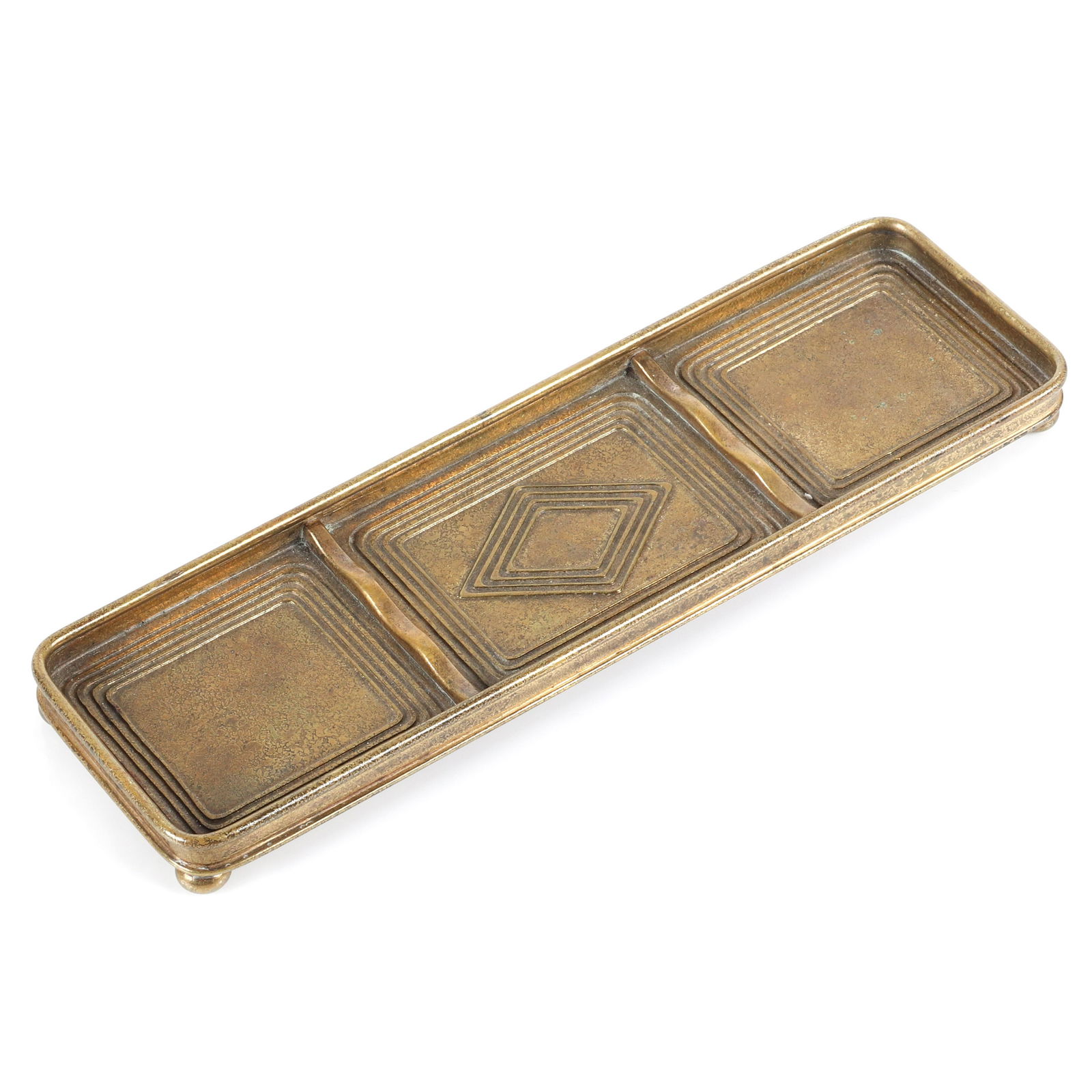 Tiffany Studios 'Graduate' dore bronze pen rest holder; (1 of 3)