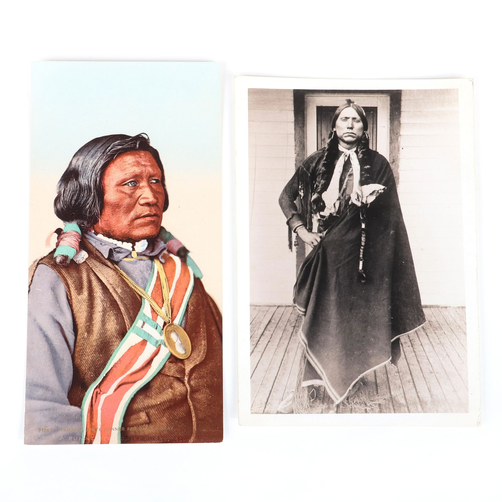 William Henry Jackson photochrome of "Yamapi," a Ute (1 of 5)