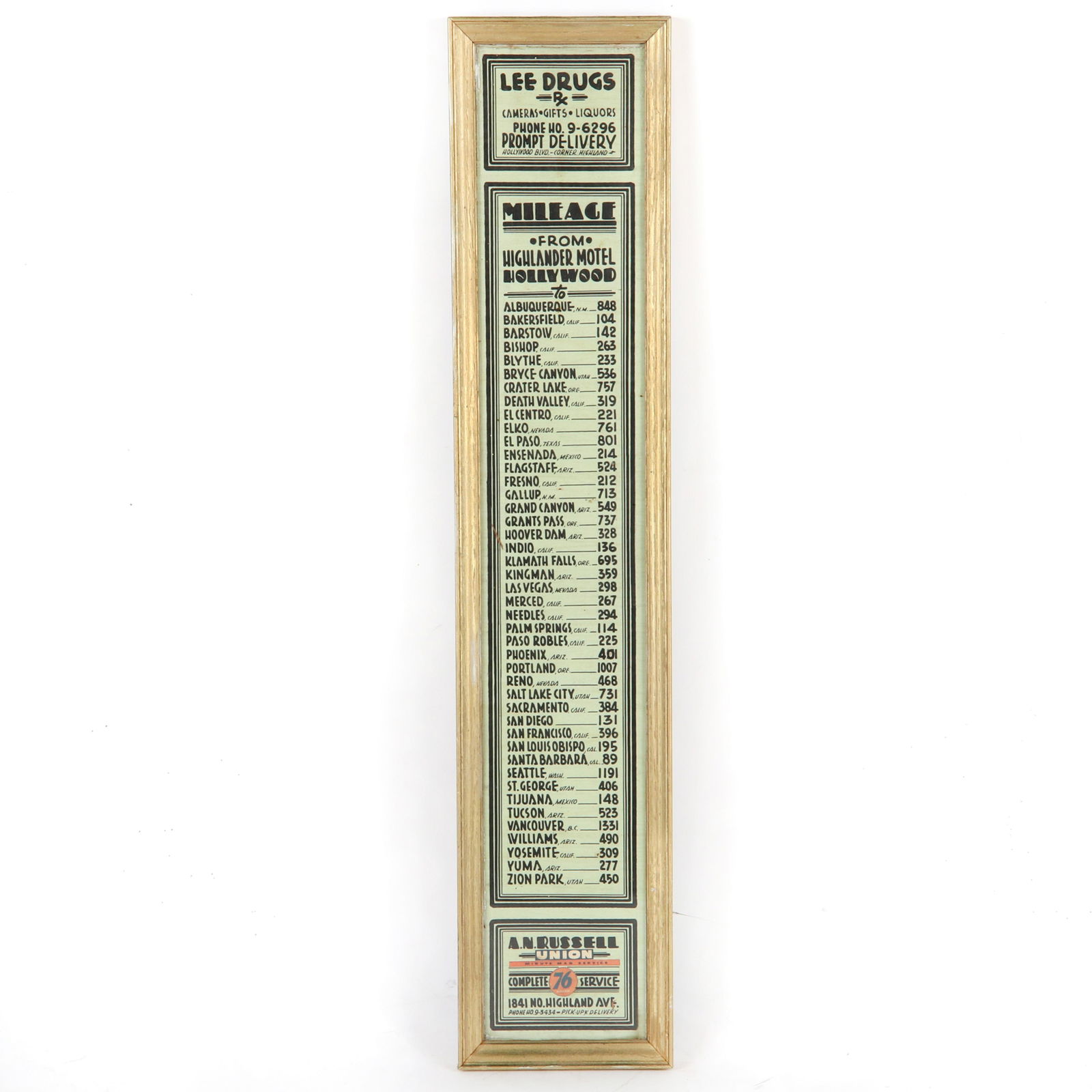 Vintage Hollywood, California pharmacy, automobile, (1 of 4)