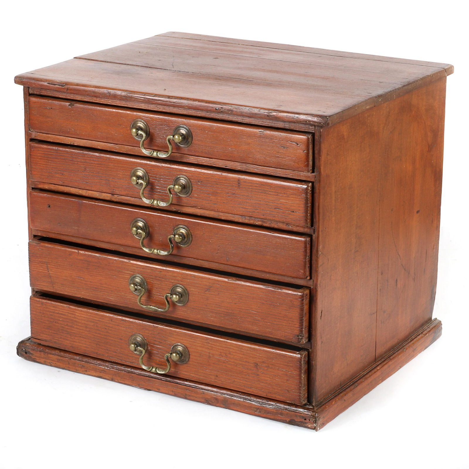 Vintage five drawer sewing spool cabinet wood box with (1 of 4)