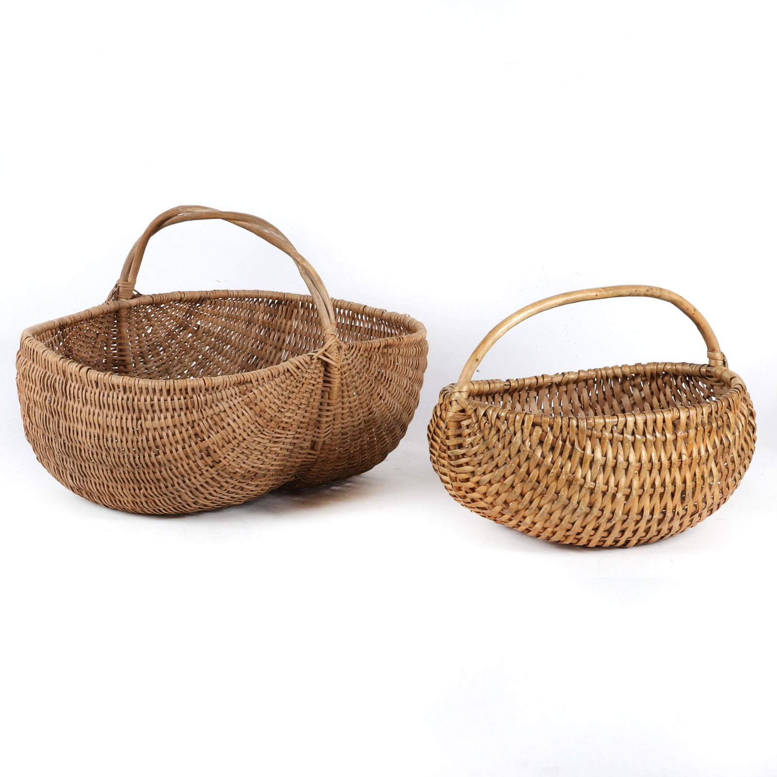 Two Appalachian rib type splint woven baskets with (1 of 4)