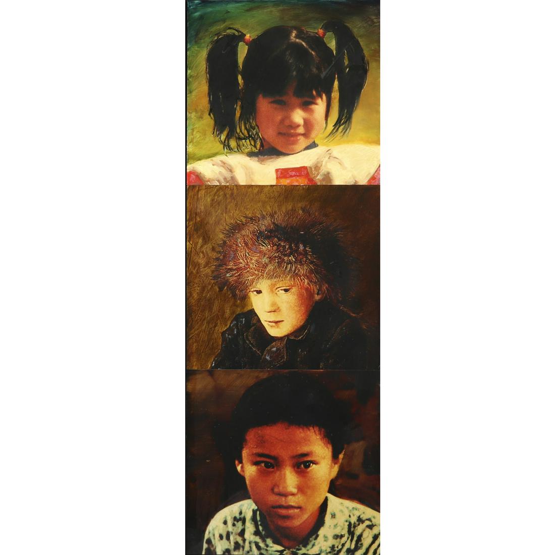 David Bierk, American (1944-2004), Heads' panel #2, (1 of 6)