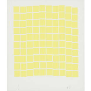 Vera Molnar, France b. 1924, untitled, screen print, 8: Vera Molnar France b. 1924 untitled screen print Signed with initials lower right and inscribed "P" in pencil lower left. From Wikipedia: Vera MolnÃ¡r, born 1924 in Hungary, is one of the pioneers o
